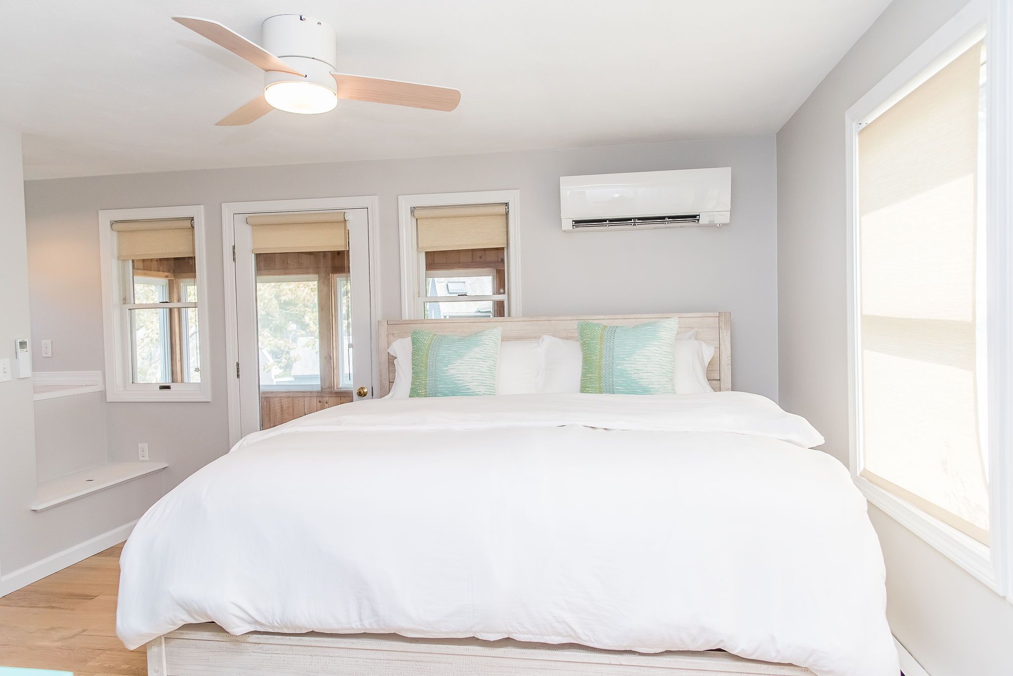 Right Wing King Bed on Second floor with private deck and full bathroom.